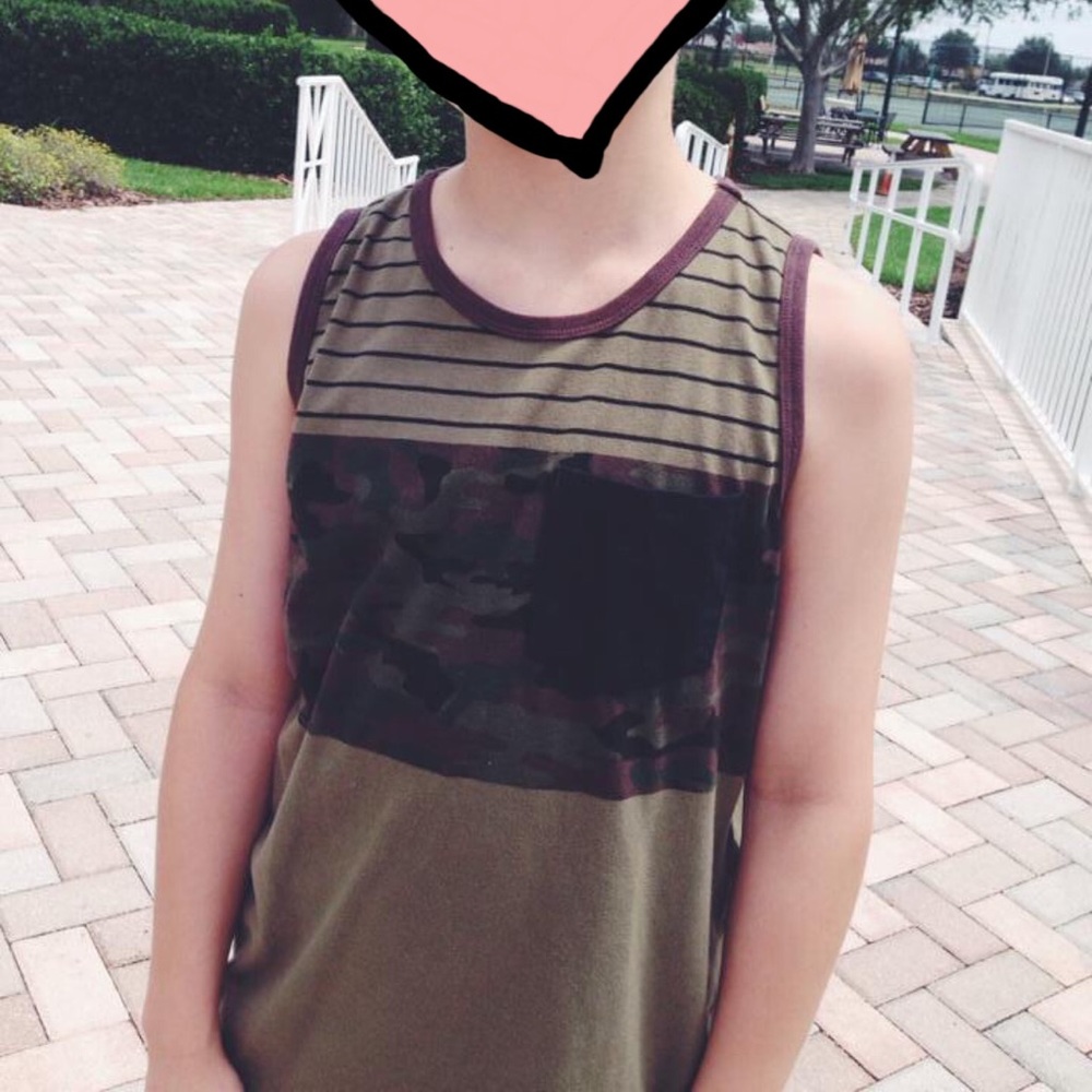 Ocean current tank top for boys